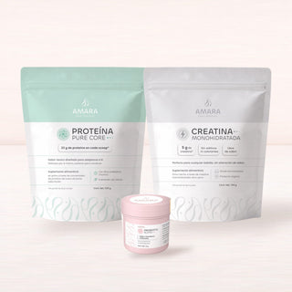 Base y fuerza con Probiotic Blend: Proteína Pure Core, Probiotic Blend y Creatina Monohidratada de AMARA
