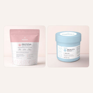 Dúo: Proteína New Bloom con Beauty Blend de AMARA