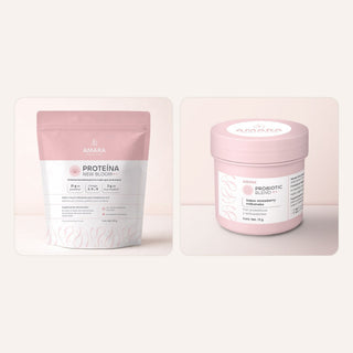 Dúo: Proteína New Bloom con Probiotic Blend de AMARA