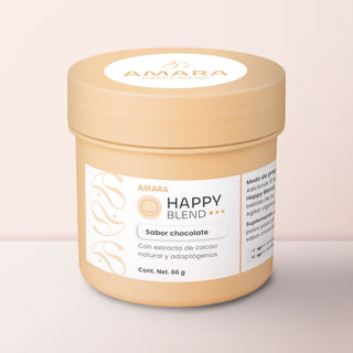 AMARA Happy Blend, frente del bote de 66 g