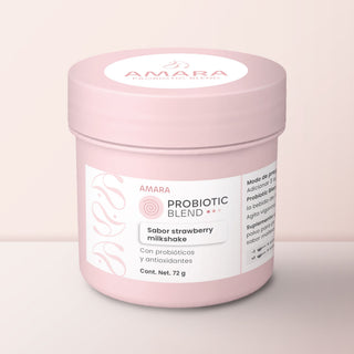 AMARA Probiotic Blend, frente del bote de 72 g