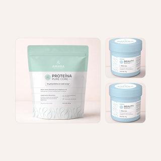 Trío: Proteína Pure Core con 2 Beauty Blend de AMARA